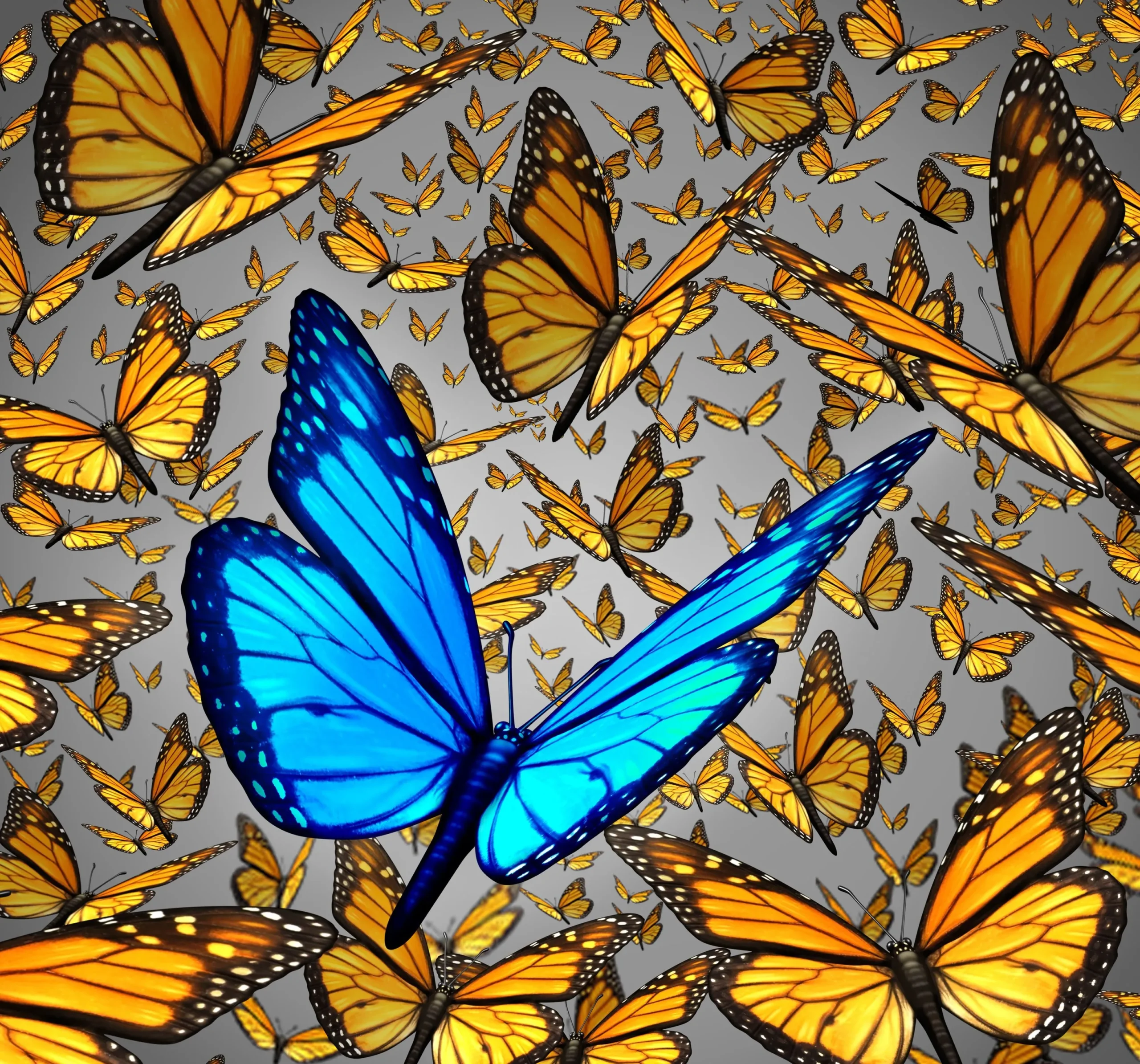 Une envolée de papillons, symbolisant le pouvoir d'un journal intime basé sur des questions profondes